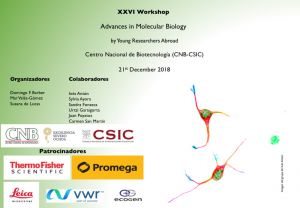 Programa: XXVI Jornada Avances en Biología Molecular por Jóvenes Investigadores en el Extranjero, 21 de diciembre 2018