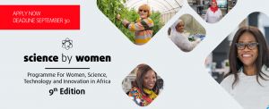 Open call: 9th Edition of &quot;Science by Women&quot; program