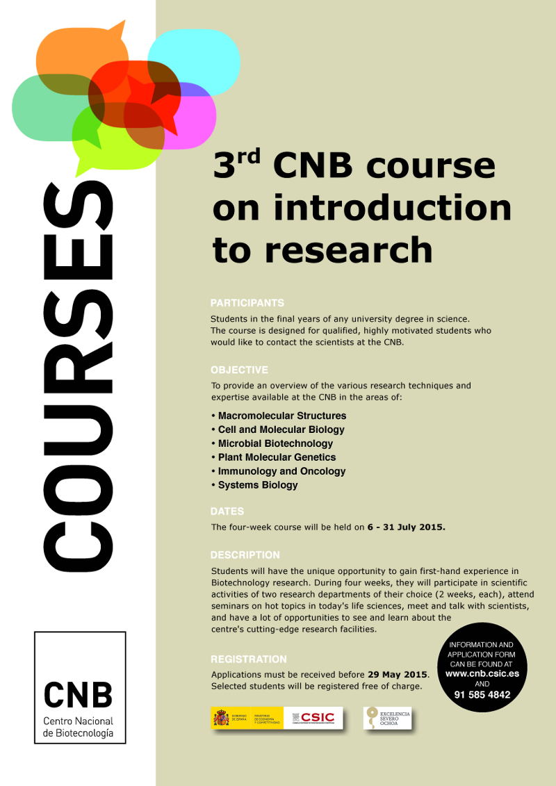 3rd CNB Course on Introduction to Research