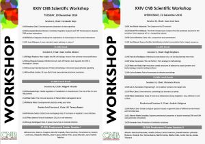 Programme for the XXIV CNB Scientific Workshop