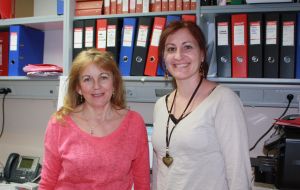 Mª del Carmen Moreno and Sara Escudero