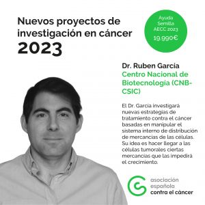 Rubén García-Martín, investigador del CNB, recibe una “Idea Semilla” de la Asociación Española contra el Cáncer
